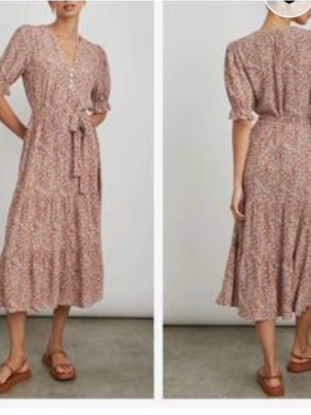 Rails Eliana Autumn Floral Midi Dress Women Size XS Bohemian Boho Lightweight